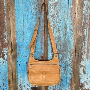Fossil Everyday Half Flap Cognac Crossbody Handbag